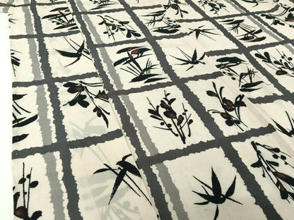 平和屋着物▽小紋　単衣　草花文　未使用　AABJ0186jh