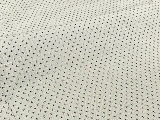 平和屋着物▽上質な紬　単衣　蚊絣　正絹　逸品　AABJ0208jh