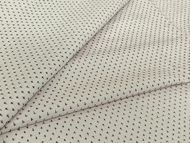 平和屋着物▽上質な紬　単衣　蚊絣　正絹　逸品　AABJ0208jh