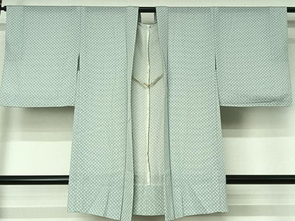 平和屋着物▽羽織　スリーシーズン　春夏秋　塵除け　市松文様　正絹　逸品　AABJ0211jh