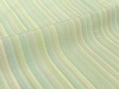 平和屋着物▽本塩沢　単衣　縞　正絹　逸品　AABJ0212jh