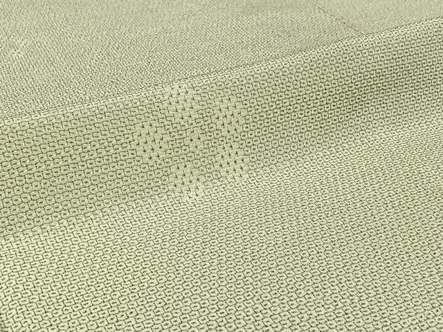 平和屋着物▽本塩沢　単衣　110亀甲　舞花文　正絹　逸品　AABJ0213jh