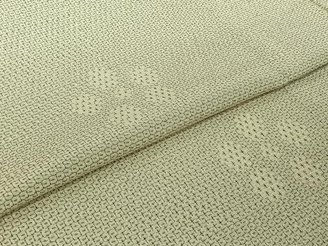 平和屋着物▽本塩沢　単衣　110亀甲　舞花文　正絹　逸品　AABJ0213jh