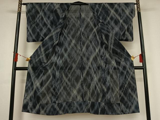 平和屋着物▽道行コート　ロング丈　スリーシーズン　春夏秋　塵除け　霞文　正絹　逸品　AABJ0222jh