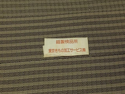 平和屋着物▽道行コート　スリーシーズン　春夏秋　塵除け　縞　ロング丈　正絹　逸品　AABJ0224jh