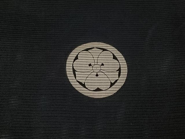 平和屋着物▽男性　黒紋付　羽織　スリーシーズン　春夏秋　塵除け　暗黒色　正絹　逸品　未使用　AABJ0229jh