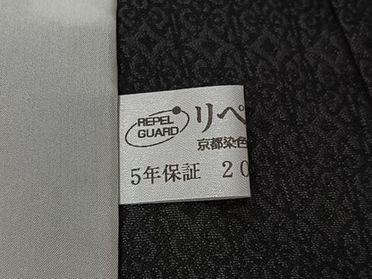 平和屋着物▽訪問着　単衣　お召地　飾花文　銀糸　正絹　逸品　AABJ0241jh