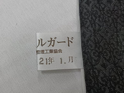 平和屋着物▽訪問着　単衣　お召地　飾花文　銀糸　正絹　逸品　AABJ0241jh