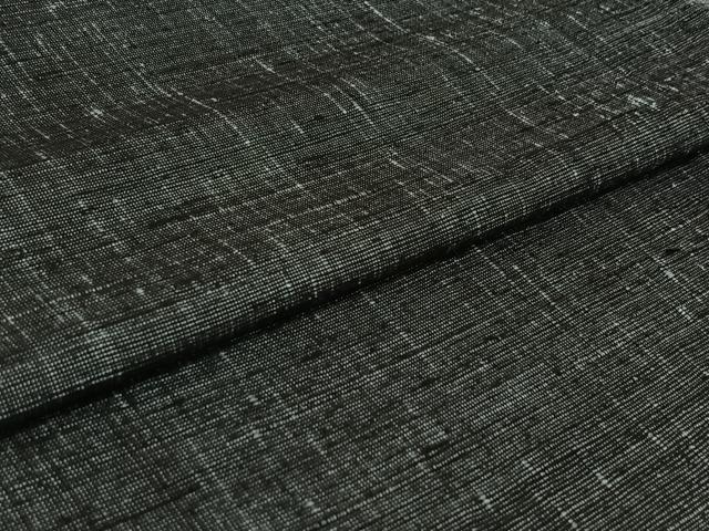 平和屋着物▽男性　紬　単衣　霞文　正絹　逸品　AABJ0246jh