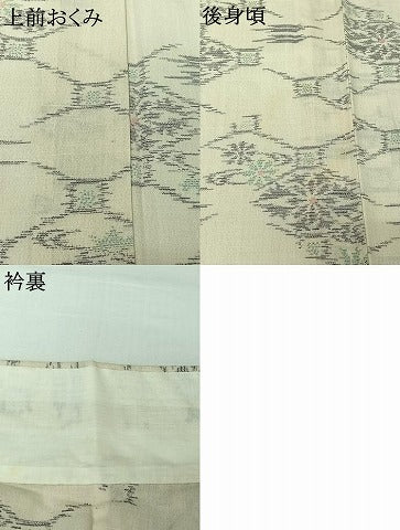 平和屋着物▽小紋　単衣　蜀江花文　AABJ0248jh