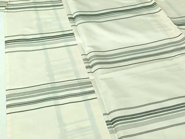 平和屋着物▽男性　本場縞大島紬　単衣　横段文　正絹　逸品　AABJ0251jh