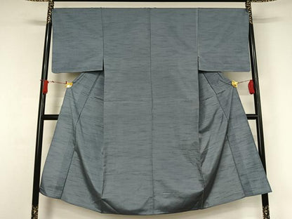 平和屋着物▽男性　紬　単衣　霞文　正絹　逸品　AABJ0256jh