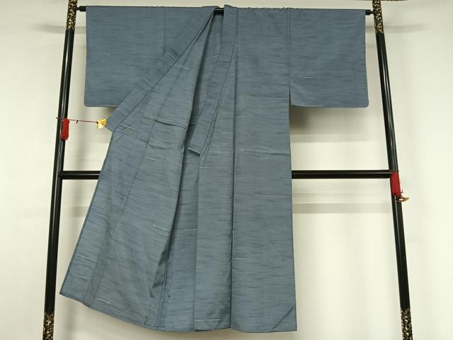 平和屋着物▽男性　紬　単衣　霞文　正絹　逸品　AABJ0256jh