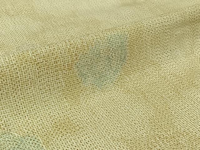 平和屋着物▽上質な紬　単衣　舞花文　正絹　逸品　AABJ0259jh