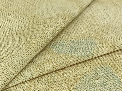 平和屋着物▽上質な紬　単衣　舞花文　正絹　逸品　AABJ0259jh