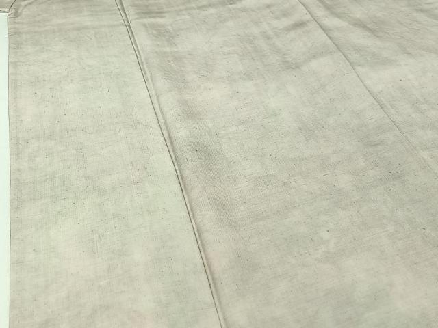 平和屋着物▽結城紬　単衣　ワンポイント　辻が花　証紙付き　正絹　逸品　AABJ0267jh