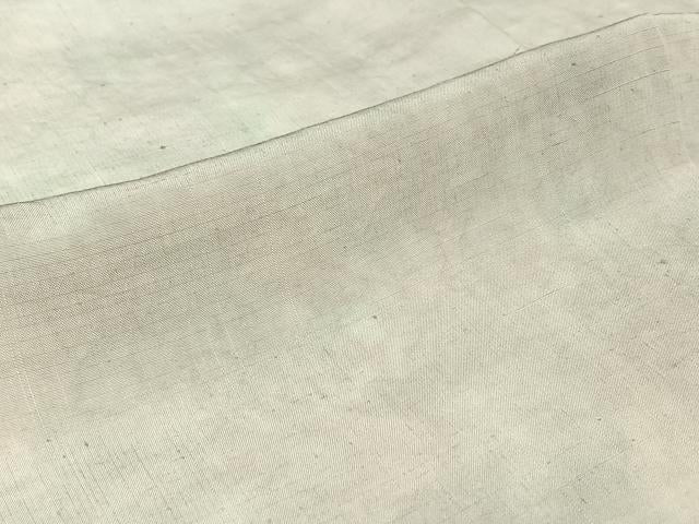平和屋着物▽結城紬　単衣　ワンポイント　辻が花　証紙付き　正絹　逸品　AABJ0267jh