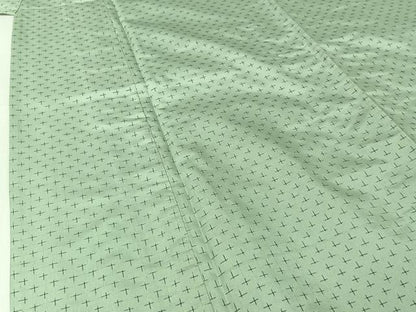 平和屋着物▽上質な紬　単衣　十字絣　正絹　逸品　AABJ0277jh