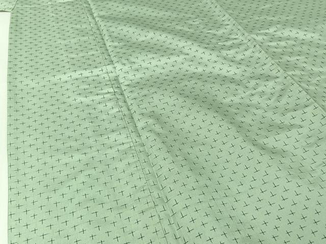 平和屋着物▽上質な紬　単衣　十字絣　正絹　逸品　AABJ0277jh