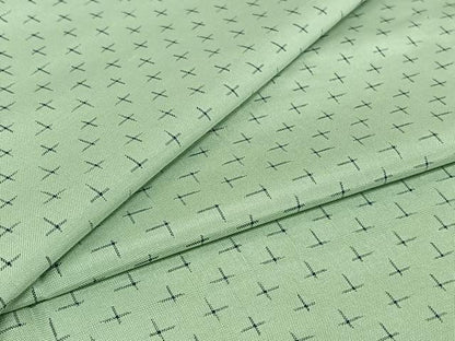 平和屋着物▽上質な紬　単衣　十字絣　正絹　逸品　AABJ0277jh