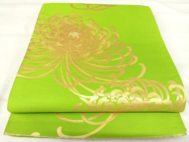 平和屋着物◎六通柄袋帯　乱菊　金糸　正絹　逸品　AABJ0281yx