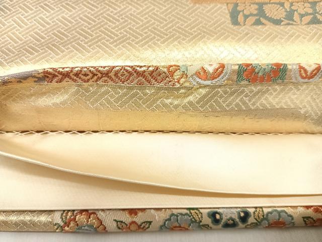 平和屋着物◎六通柄袋帯　唐織　正倉院名物裂集紋　金糸　正絹　逸品　AABJ0288yx