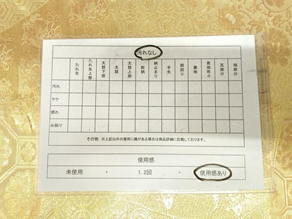 平和屋着物◎佐賀錦　六通柄袋帯　名物錦　金糸　正絹　逸品　AABJ0292yx