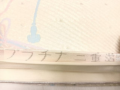 平和屋着物◎六通柄袋帯　抽象文様　プラチナ二重箔　正絹　逸品　AABJ0347yx