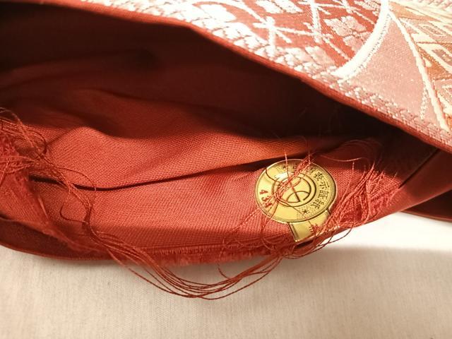平和屋着物◎西陣　六通柄袋帯　秀彩錦　龍王帯　束ね熨斗花文　金銀糸　正絹　逸品　AABJ0368yx