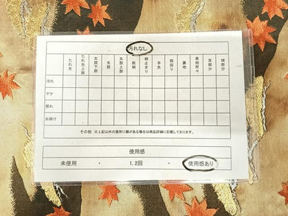 平和屋着物◎六通柄袋帯　唐織　松文　黒地　金銀糸　正絹　逸品　AABJ0371yx