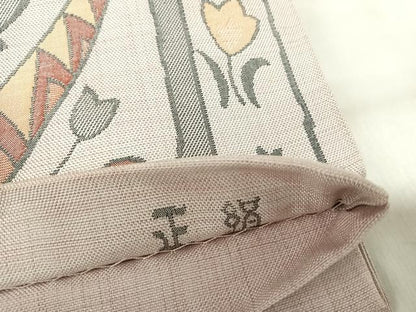平和屋着物◎六通柄袋帯　紬地　明日香　正絹　逸品　AABJ0399yx