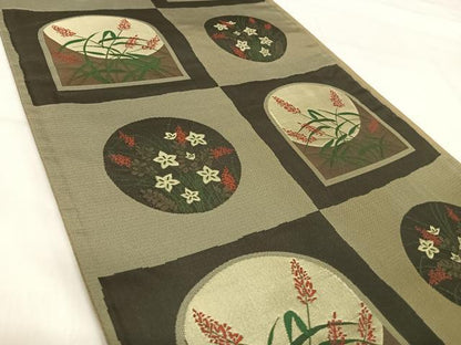 平和屋着物◎六通柄袋帯　古今絵巻　紹紦帯　正絹　逸品　AABJ0412yx