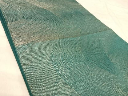 平和屋着物◎六通柄袋帯　流水文　銀糸　正絹　逸品　AABJ0428yx