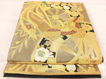平和屋着物◎佐賀錦　六通柄袋帯　彩詩　金糸　正絹　逸品　AABJ0448yx