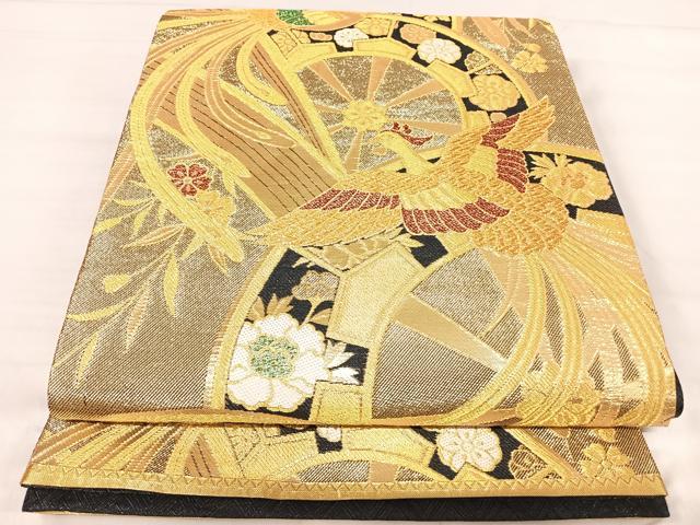 平和屋着物◎佐賀錦　六通柄袋帯　彩詩　金糸　正絹　逸品　AABJ0448yx