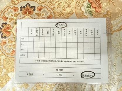 平和屋着物◎六通柄袋帯　唐織　鳳凰花文　金銀糸　正絹　逸品　AABJ0482yx