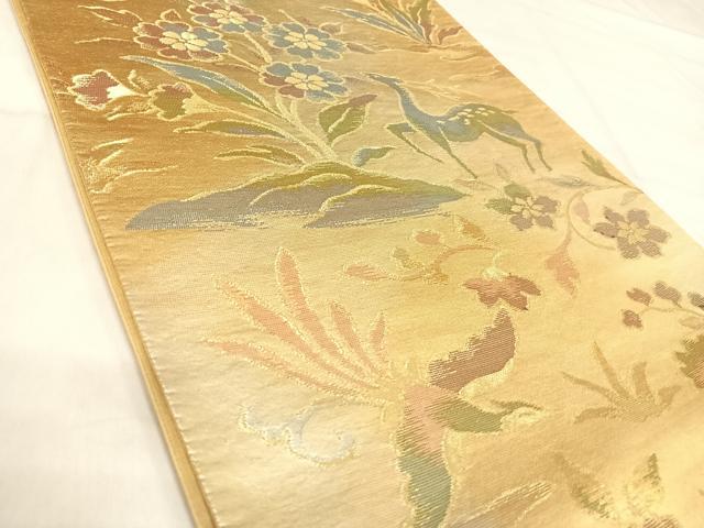 平和屋着物◎六通柄　京袋帯　鳥獣花文　金銀糸　正絹　逸品　AABJ0496yx