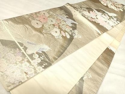 平和屋着物◎六通柄袋帯　唐織　瑞鳳錦　銀プラチナ二重箔　正絹　逸品　AABJ0511yx