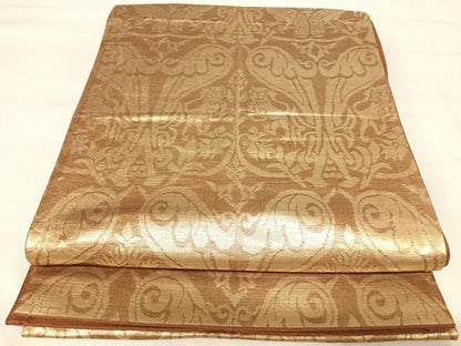 平和屋着物◎西陣　六通柄袋帯　さらさ　金糸　正絹　逸品　AABJ0521yx