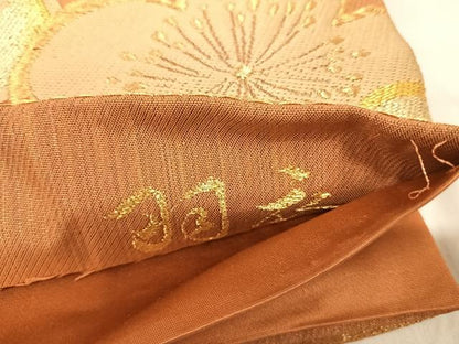 平和屋着物◎六通柄袋帯　唐織　源氏梅　羽衣　金糸　正絹　逸品　AABJ0526yx