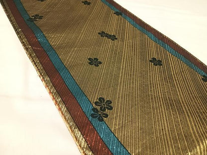 平和屋着物◎両面全通柄袋帯　舞蝶文　金糸　正絹　逸品　AABJ0533yx