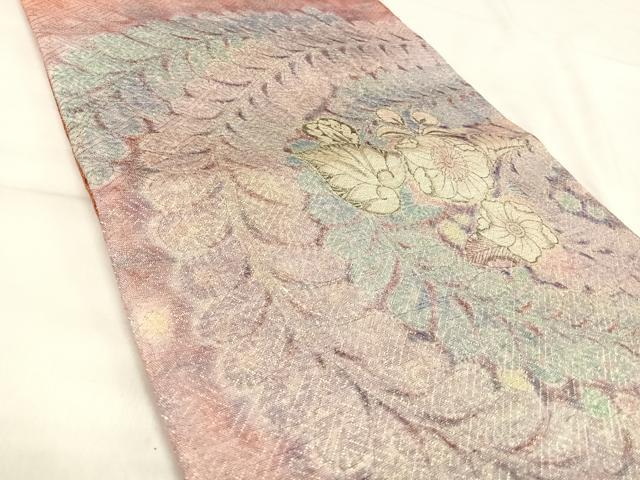 平和屋着物◎太鼓柄袋帯　辻が花　金糸　正絹　逸品　AABJ0555yx