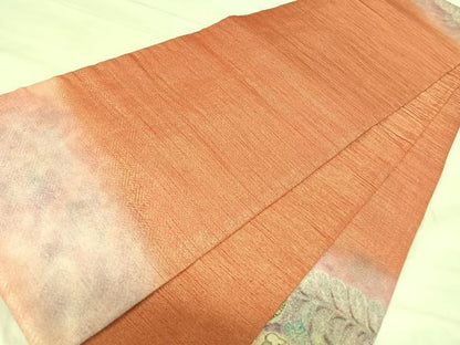 平和屋着物◎太鼓柄袋帯　辻が花　金糸　正絹　逸品　AABJ0555yx