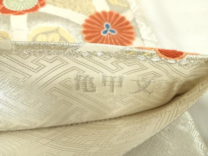 平和屋着物◎佐賀錦　六通柄袋帯　唐織　招福寿　亀甲文　金銀糸　正絹　逸品　AABJ0576yx