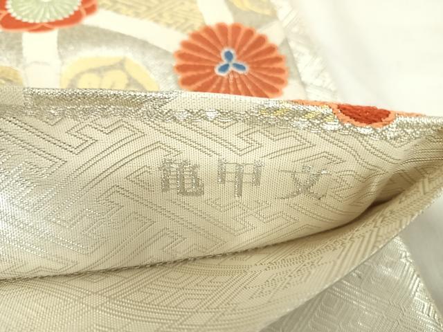 平和屋着物◎佐賀錦　六通柄袋帯　唐織　招福寿　亀甲文　金銀糸　正絹　逸品　AABJ0576yx