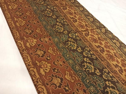 平和屋着物◎全通柄袋帯　花間道　正絹　逸品　AABJ0588yx