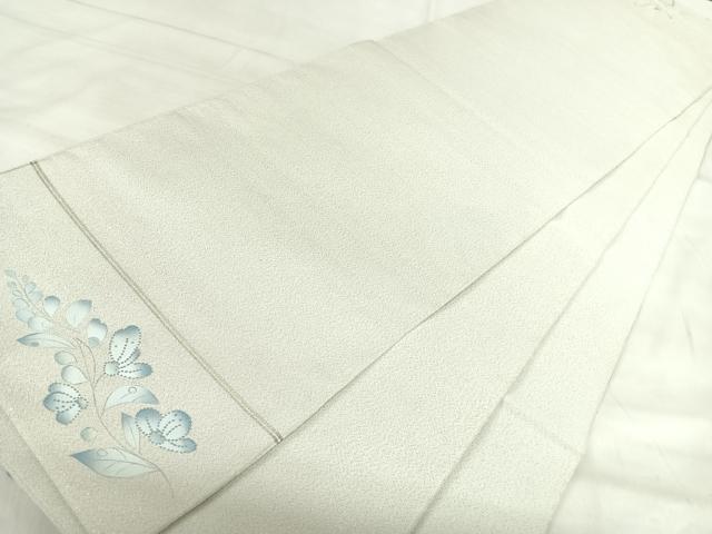 平和屋着物◎中国三大刺繍　相良刺繍　綴れ　太鼓柄袋帯　辻が花　地紙花鳥文　銀糸　正絹　逸品　AABJ0641yx