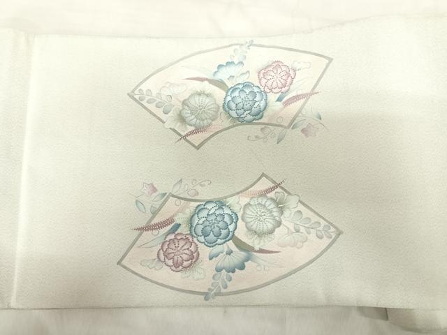 平和屋着物◎中国三大刺繍　相良刺繍　綴れ　太鼓柄袋帯　辻が花　地紙花鳥文　銀糸　正絹　逸品　AABJ0641yx