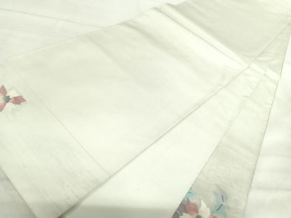 平和屋着物◎太鼓柄袋帯　すくい織り　道長花文　正絹　逸品　AABJ0649yx