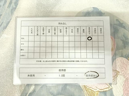 平和屋着物◎六通柄袋帯　唐織　流水鴛鴦文　金銀糸　正絹　逸品　AABJ0653yx
